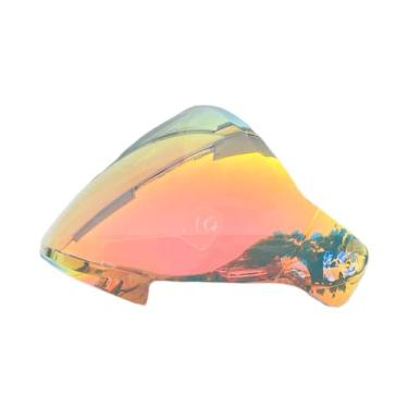 Imagem de Viseira de proteção de capacete S30 para MOTORAX S30 GSB G263/JET-3 Protetor solar de rosto aberto para-brisa Viseira Capacete De Moto acessórios (Revo Clear Red-dia e noite)