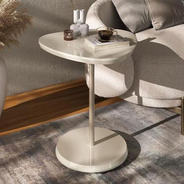 Imagem de Mesa de Apoio Bia 100% Mdf Off White - Pnr Móveis, Bege, Moderno