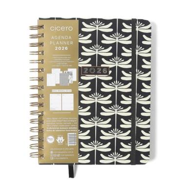 Imagem de AGENDA PLANNER WIRE-O 2026 LIBELULAS SEMANAL NOTAS C/DIVISORIAS A5 PRETO