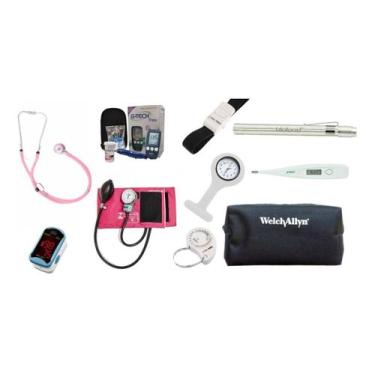 Imagem de Kit Acadêmico Oximetro LED Com Esfigmo E Rappaport P. A. MED E Lantern