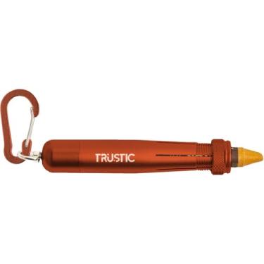 Imagem de Trustic - Suporte de giz de cera de madeira para giz de cera redondos ou hexagonais de 1,27 cm, suporte de metal para carpinteiro de construção pesada industrial (vermelho)