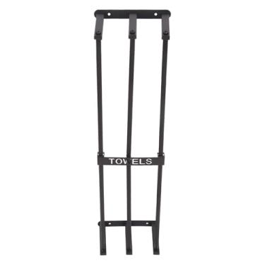 Imagem de Acouto Banheiro W Toalha Rack de 3 Bares Porta de Alumínio para Armazenamento de Toalhas Imal e Design de Economia de Espaço (Preto)