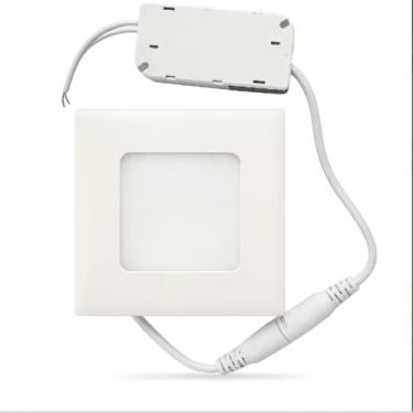 Imagem de Plafon Painel de LED QUADRADO de Embutir 12cm de diâmetro Bivolt (110/220V)- 6W - 6500k