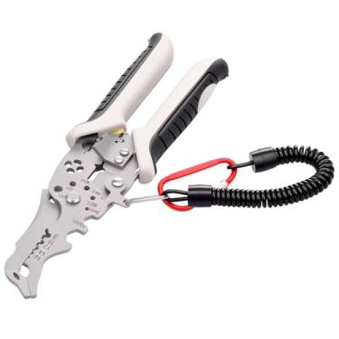 Imagem de Alicate de descascador de fios, cortador profissional de decapagem de fios, alicate de crimpagem e divisão ergonômico, para 8/10/12/14/16 mm, ferramenta multifuncional de decapagem de fios elétricos