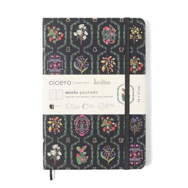 Imagem de CADERNETA CICEROS JARDIM PAUTADO 14X21 PRETO