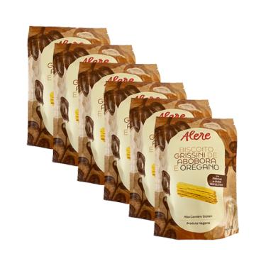 Imagem de Kit 6X: Biscoito Grissini Abóbora/Orégano Sem Glúten Alere 50g