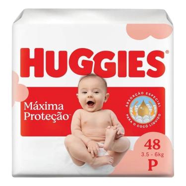 Imagem de Huggies Fralda Descartável Máxima Proteção P - 48 Un