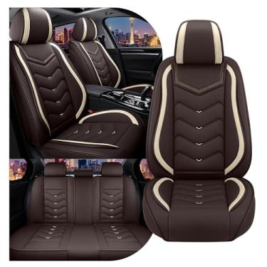 Imagem de Capas de assento de carro para Chevy Trax 2015-2025, capa de assento esportiva elegante, capa de assento de carro de couro napa premium. Conjuntos de capas de assento de automóveis (padrão 5