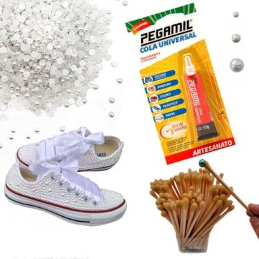 Imagem de Kit Meia Pérola 4mm 6mm 8mm Para Artesanato e Decoração