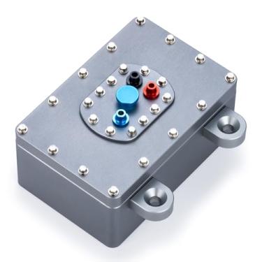 Imagem de WEFEINO Aluminum Alloy RC Fuel Cell Receiver Box Upgrade Parts for 1/10 Capra RR10 SCX10 PRO VS4-10 TRX4 TRX6 TF2 D90 CC02 RC Crawler Car (Titanium Gray)