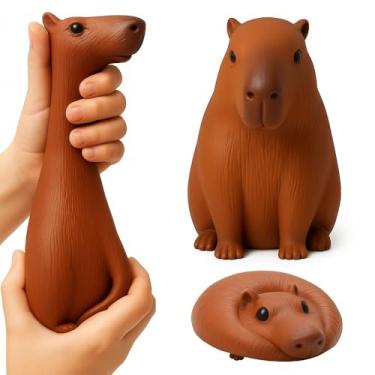 Imagem de Capivara Squishy Anti Stress Brinquedo Sensorial Infantil e Adulto Aperta Estica Toys Autismo, Fisioterapia e Ansiedade