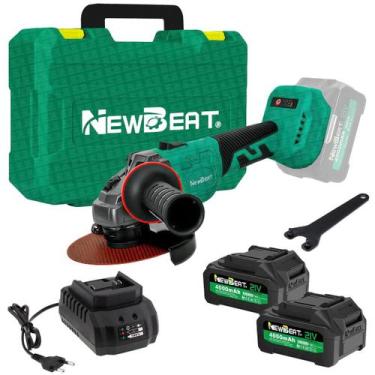 Imagem de Esmerilhadeira Angular 3 Velocidades 21v 2 Bateria 21v 4.0ah Verde Lit