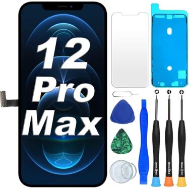 Imagem de DIGI4U Substituição de tela LCD para iPhone 12 Pro Max, tela de 6,7 polegadas [Toque 3D] [pequeno notch] Tela para iPhone 12 Pro Max Display Digitalizador, com ferramentas de reparo para iPhone 12 Pro