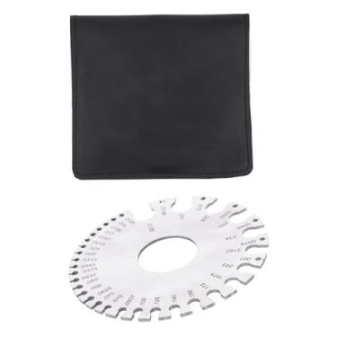 Imagem de Estink Diâmetro do Medidor de Fio de Arame de Aço Inoxidável Diâmetro do Fio Redondo Medidor Régua do Testador para Latão de Cobre de Metal Não Ferrado Com Marca de Gravação a