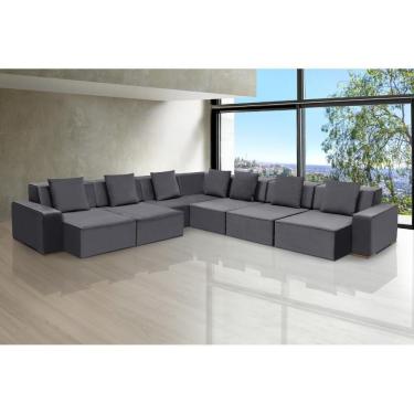 Imagem de Sofá De Canto Dubai 4,57x4,57m-chumbo