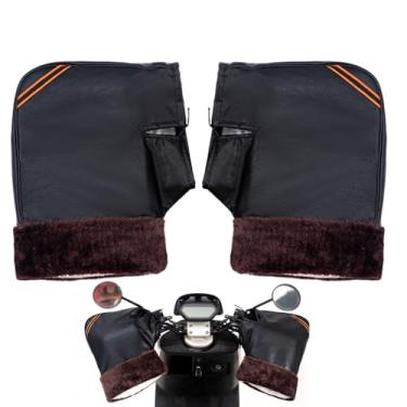 Imagem de Protetores De Guidão Para Motocicleta,Manguitos Impermeáveis Ao E Aquecedores | Térmicas De Scooter - Para Utilização Em Motonieve E Scooter Durante Clima Frio E Para Condução De Longa