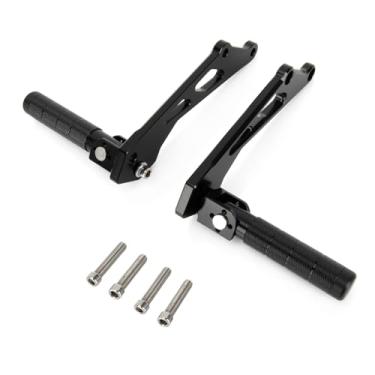 Imagem de PSLER 2 unidades de apoios para os pés traseiros - Pedal dobrável para descanso do passageiro com suporte Apoios para os pés em liga de alumínio CNC, adequados para Light Bee X S/X160/X260, 141 mm