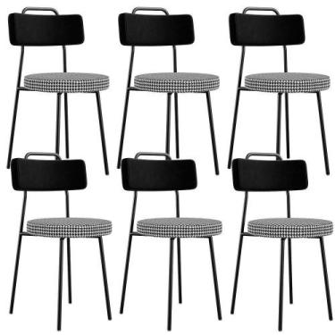 Imagem de Kit 06 Cadeiras Para Cozinha Sala De Jantar Barcelona L02 material sin
