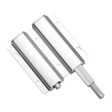 Imagem de Trava de pressão para armários, pacote com 2 travas resistentes ao toque, mecanismo de empurrar para abrir para gavetas, armários, guarda-roupas, trailers - ferragens de trava de armário com abertura