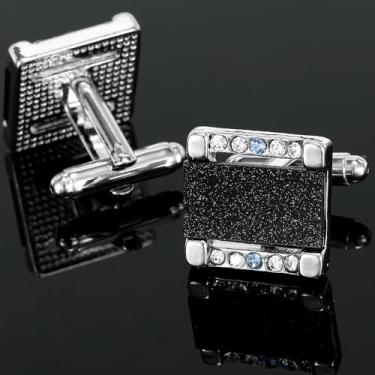 Imagem de Abotoaduras coloridas de concha design céu estrelado abotoaduras elegantes para homens mulheres acessórios ternos e camisas de negócios, one size, Metal, Sem Pedra Preciosa