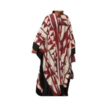 Imagem de Saia De Praia Feminina Solta Com Estampa Boêmia Decote Em V Moda Verão