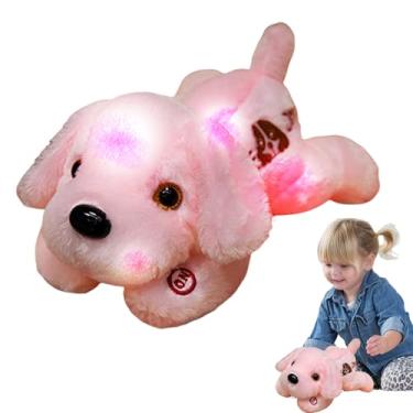 Imagem de Cão de pelúcia LED, brinquedo de pelúcia LED para cães | Animal de de cachorro,Ilumine o cachorrinho de luz noturna para dormir, brinquedo de para crianças, meninos e meninas