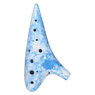 Imagem de WYNSJDBB ocarina Ocarina12 furos alto C tom AC esculpido à mão Ocarina flauta profissional instrumento musical adultos crianças iniciantes