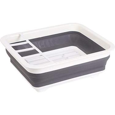 Imagem de Escorredor de pratos de plástico com camada única multifuncional para cozinha