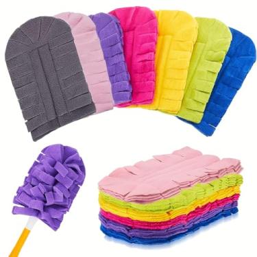 Imagem de Pacote com 5 refis de espanador reutilizáveis, almofadas de limpeza de lã laváveis para poeira de várias superfícies em persianas, ventiladores, carros e móveis