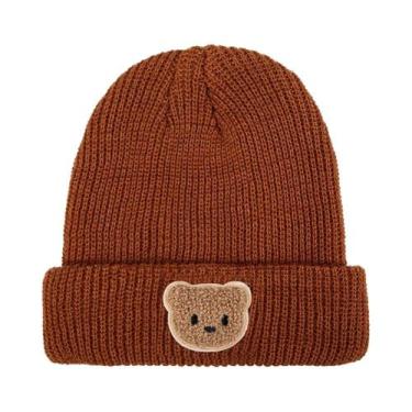 Imagem de Gorro De Inverno Quente De Tricô Com Proteção De Orelha Sólida Para Be
