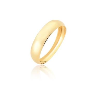 Imagem de Anel Aliança Aparador Abaulado Lisa Barato Ouro 18k Puro Ac - MAEHLER,