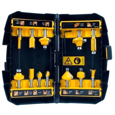 Imagem de Kit Fres Para Tupia - 12 Peças - Hte De 8Mm Dewalt