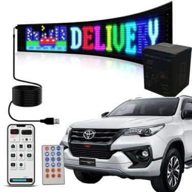 Imagem de Painel De Parabrisa Led Display Flexivel Ajustavel Multicolorido Carro