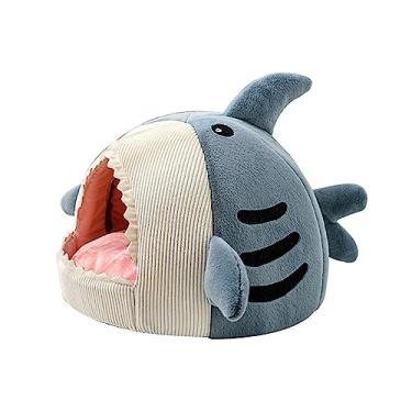 Imagem de MOAIYU Casa de cama para gatos pequenos a grandes, formato macio com parte inferior, almofadas laváveis na máquina