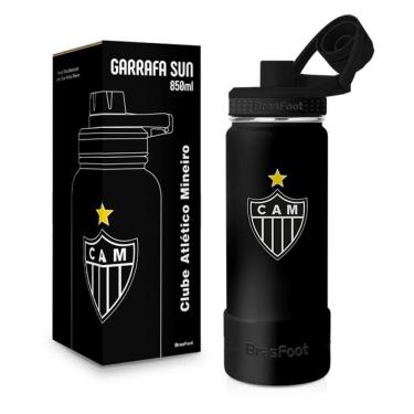 Imagem de Garrafa Térmica Sun Base Silicone - Atlético Mineiro - 850ml - Brasfoot