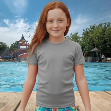 Imagem de Camisa Térmica Infantil Menina Manga Curta Proteção Solar Segunda Pele
