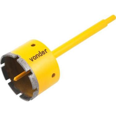 Imagem de Serra copo diamantada 85mm com haste e pino guia - Vonder
