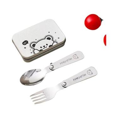 Imagem de Conjunto De Talheres Portátil Dobrável Para Camping, Garfo E Colher Em