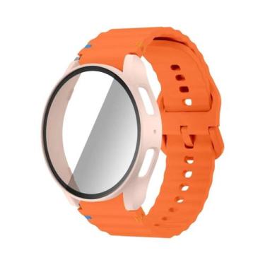 Imagem de Pulseira De Silicone Para Relógio Samsung 40mm 44mm Com Protetor De Te