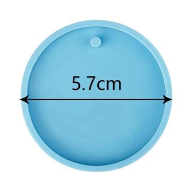 Imagem de Molde De Silicone Redondo De 5 Tamanhos Para Chaveiro DIY, Resina Epóx