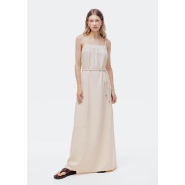 Imagem de Vestido Hering Longo Evasê Creponado Feminino-Feminino