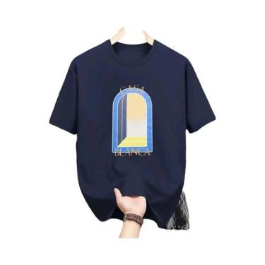 Imagem de Camiseta Masculina Slim Fit Respirável Estampada Para Atividades Ao Ar