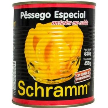 Imagem de Pêssegos em Calda Metades Sem Açúcar Schramm 450g
