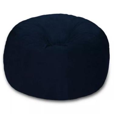 Imagem de Puff Redondo Suede 80x20 Com Enchimento e Zíper Reforçado Qualidade Pr