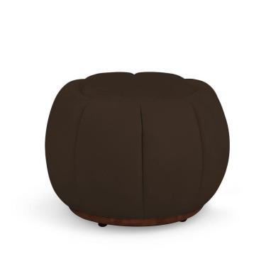 Imagem de Puff Decorativo Orgânico Fixo Nuvem Veludo - Loja Sheep Cor Marrom