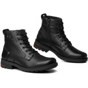 Imagem de Bota Pegada Masculina Couro Legítimo Zíper Conforto Original Coturno C