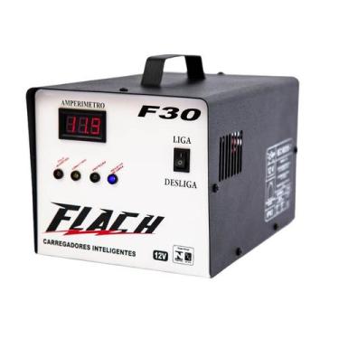 Imagem de Carregador de Bateria 30a 12v com Auxiliar de Partida Flach
