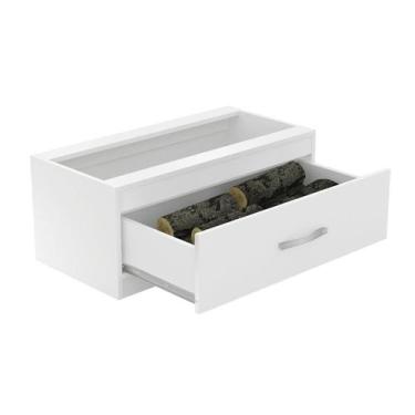 Imagem de Caixa para Lenha Embutida N2 Branco - Completa Móveis
