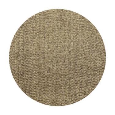 Imagem de Tapete Sisal Natural Redondo 100cm Bege Rústico para Sala Quarto - Nac