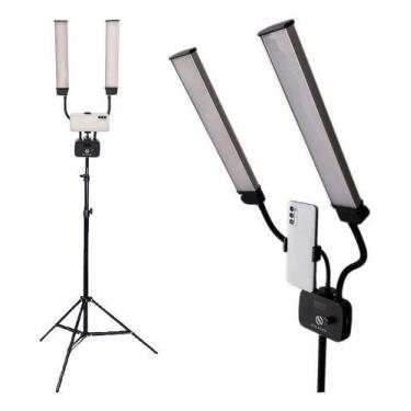 Imagem de Ring Light LED HD-45X Bastão Duplo Articulado com Tripé de 2 Metros  I
